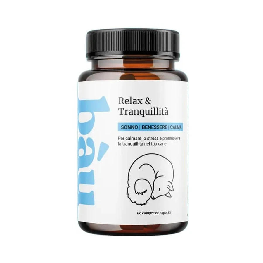 Bau Relax &amp; Tranquility Cosmetics, 60 comprimidos: alimento complementario para perros que favorece un mejor sueño