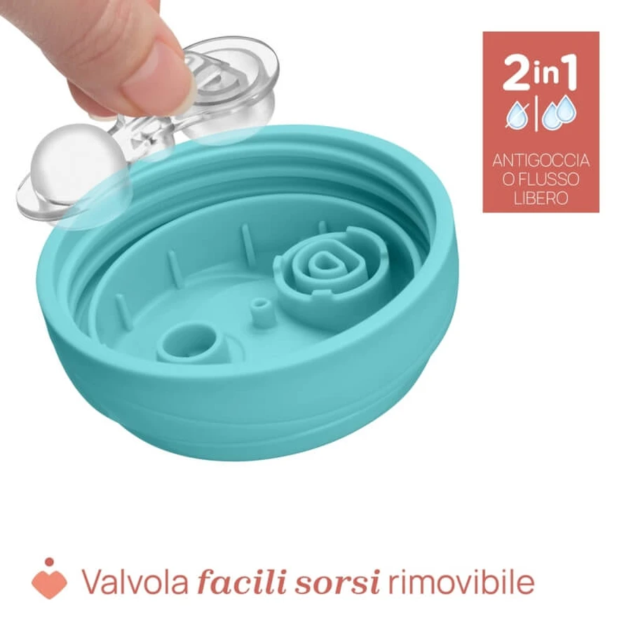 Gobelet Chicco Active, à partir de 14 mois, capacité de 266 ml, bleu clair