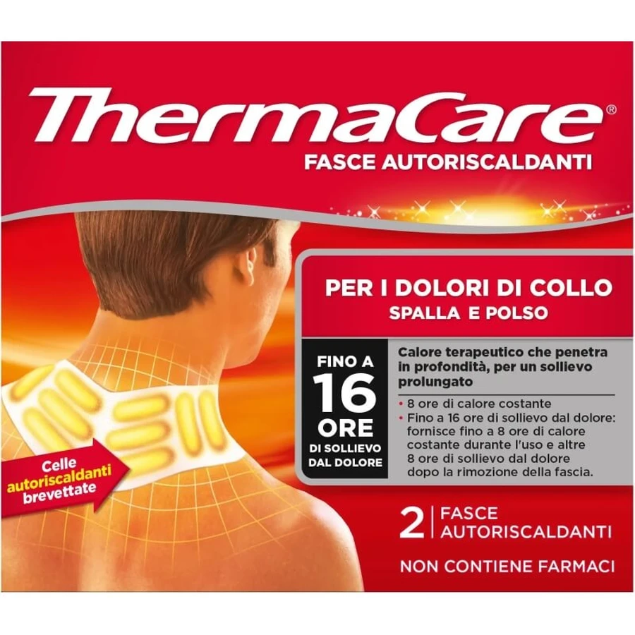 2 patchs auto-chauffants Thermacare pour les douleurs cervicales