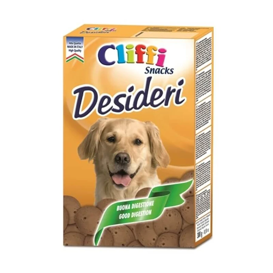 Chemi-vit Cliffi Snacks « Desideri Carne » - Friandises digestives pour chiens (aliment complémentaire), 350 g