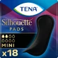 Tena silhouette noir - 18 assorbenti mini per perdite urinarie