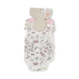 Känguru-Strampler-Set – 3 rosa Baumwollstrampler, 3–6 Monate