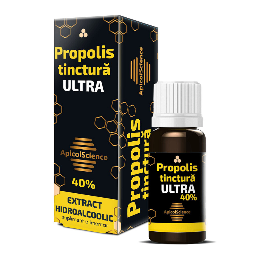 Propóleo tintura Ultra 40% ApicolScience, 10 ml, Dvr Pharm