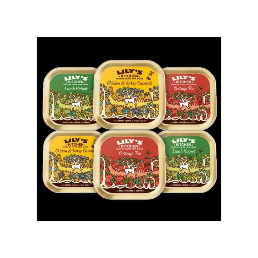 Lily's Kitchen Lily's Kitchen Multipack - Compleet voer voor volwassen honden, 6 x 150 g, diverse smaken