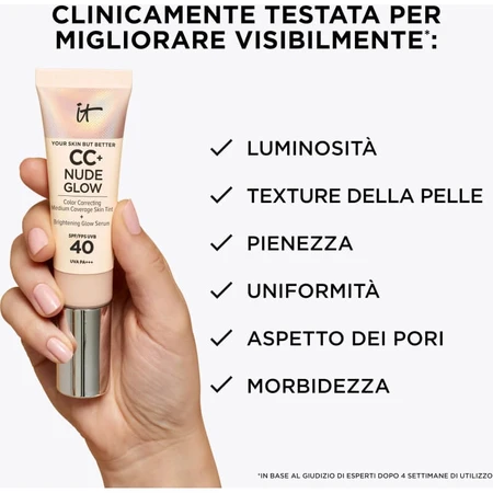 It cosmetics Cc+ nude glow - fond de ten cremos - nuanță medie bronzată