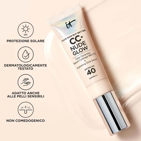 It cosmetics Cc+ nude glow - fond de ten cremos - nuanță medie bronzată