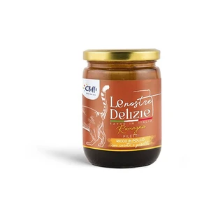 Chemi-vit Cliffi le nostre delizie gatto romagna pollo con carote e piselli - alimento completo in filetti per gatti 80 gr