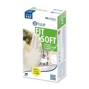 Tulip Fit soft – 100 de mănuși din latex – mărimea L