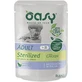 Oasy Pollo para gatos adultos esterilizados - Bocaditos para gatos adultos castrados o esterilizados, 85 g