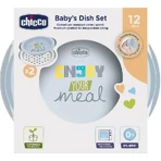 Chicco set pappa - piatto piano e fondo 12m+ neutro