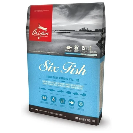 Orijen Six Fish - Compleet kattenvoer voor alle levensfasen, 340 g