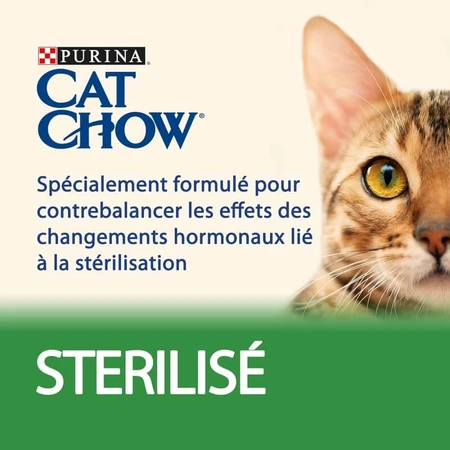 Purina Cat Chow Dinde - Aliment complet pour chats adultes stérilisés, 10 kg