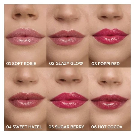 Veralab Overskin Click 'n' Kiss - Glanzende lippenstift met een balsemachtige finish, nr. 01 Soft Rosie