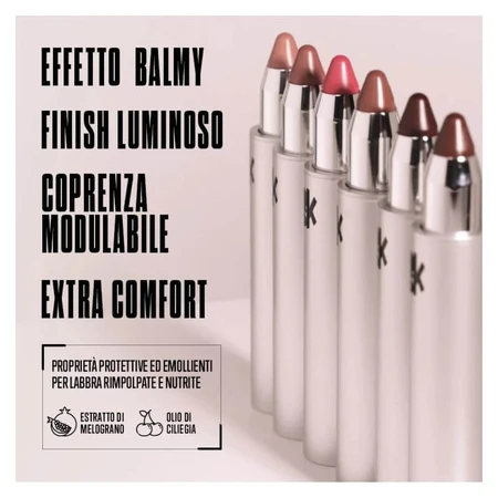 Veralab Overskin Click 'n' Kiss - Glanzende lippenstift met een balsemachtige finish, nr. 01 Soft Rosie