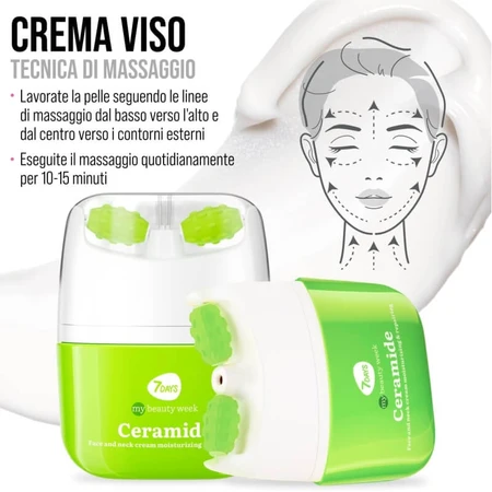7days Ceramide – cremă hidratantă și tonifiantă pentru față, cu dispozitiv de masaj, 40 ml