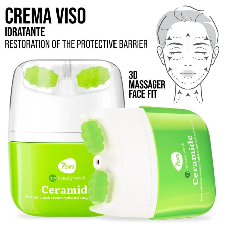 7days Ceramide – cremă hidratantă și tonifiantă pentru față, cu dispozitiv de masaj, 40 ml