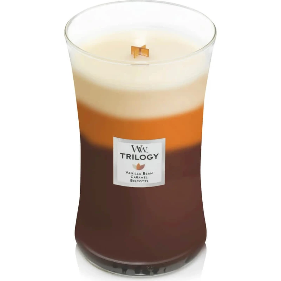 Woodwick Trilogy - cafè sweets - candela profumata large 609 g