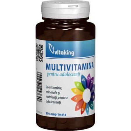 Multivitamínico con minerales para adolescentes 90 cpr, Vitaking 