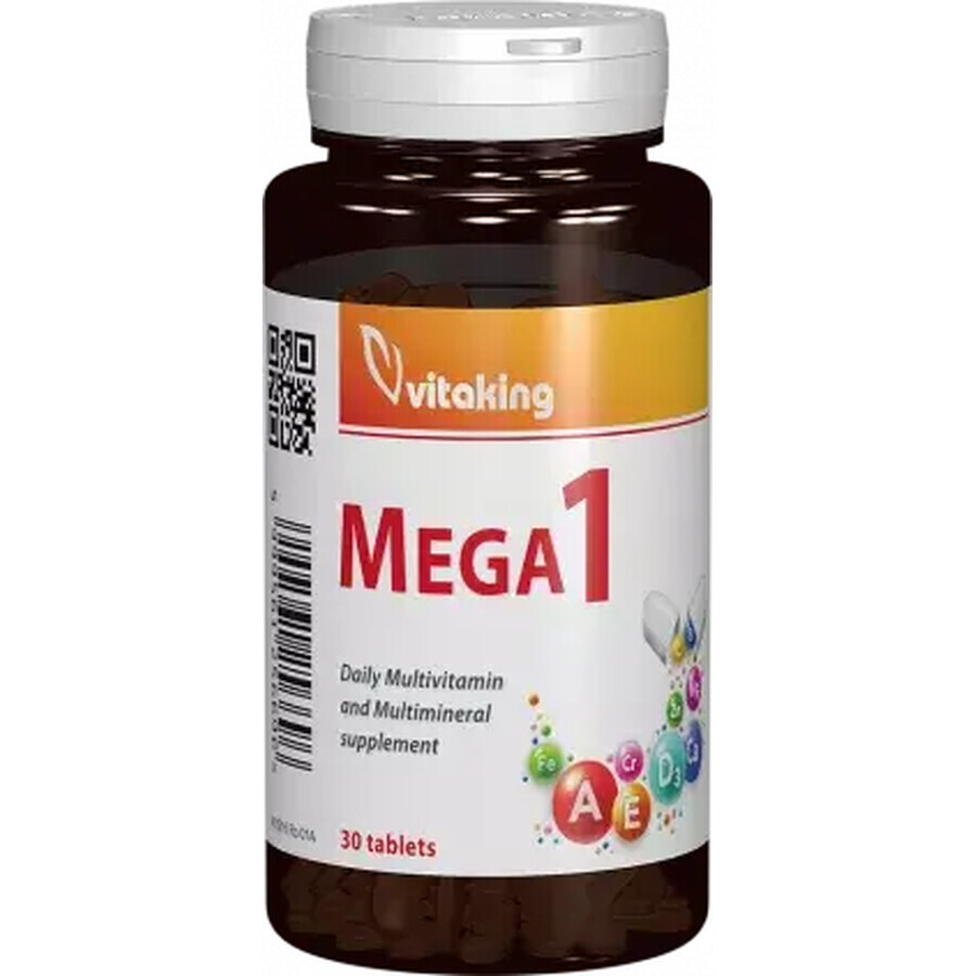 Multivitamine avec minéraux et folate mega1 30 cpr, Vitaking 