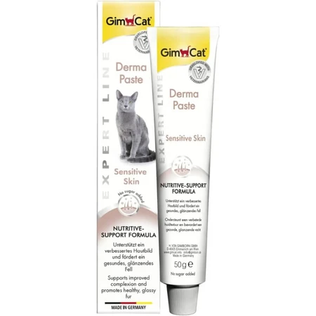 Gimborn Gimcat derma paste formulă nutritivă – pastă complementară pentru pielea și blana pisicii, 50 g