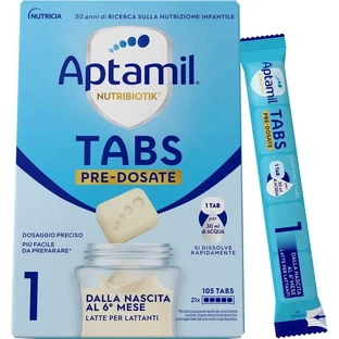 Aptamil Nutribiotik tabs 1 – preparat dla niemowląt w wieku 0–6 miesięcy, 21 saszetek