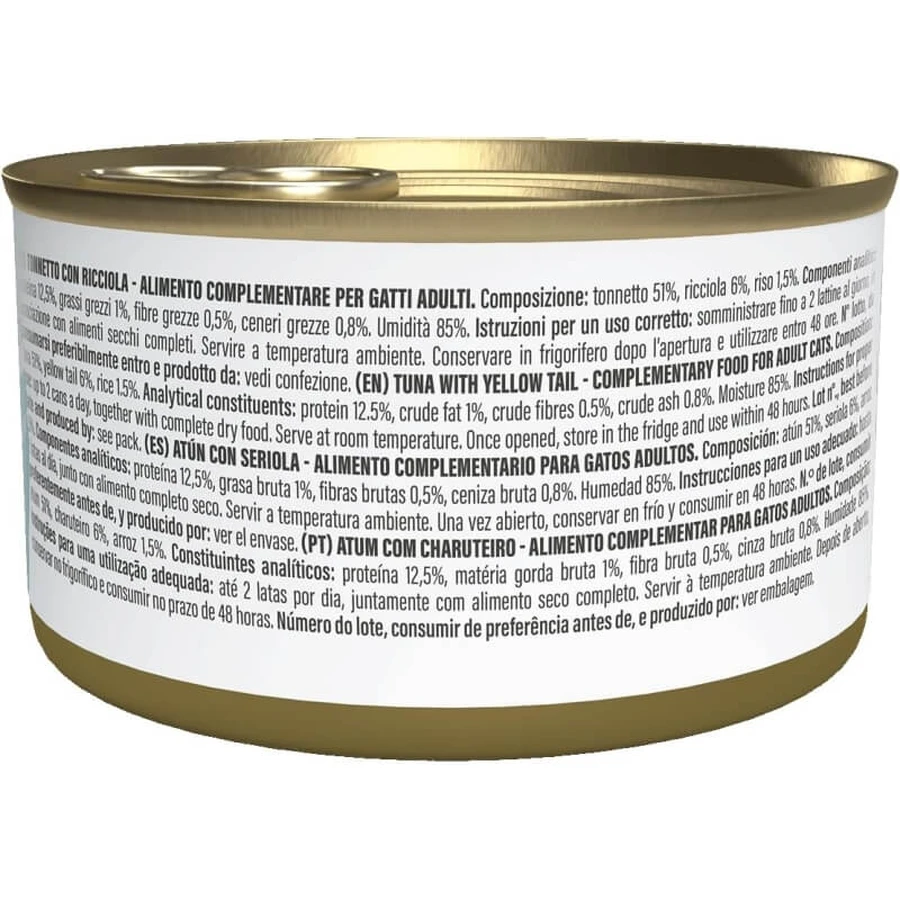 Schesir Complements met gelei omhulde tonijn- en rode mulfilets – Compleet kattenvoer, 70 g