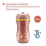 Chicco Active Cup - 14m+ Child's Cup, Spill-Proof, Rigid Spout, Insulated, Pink, 266 ml