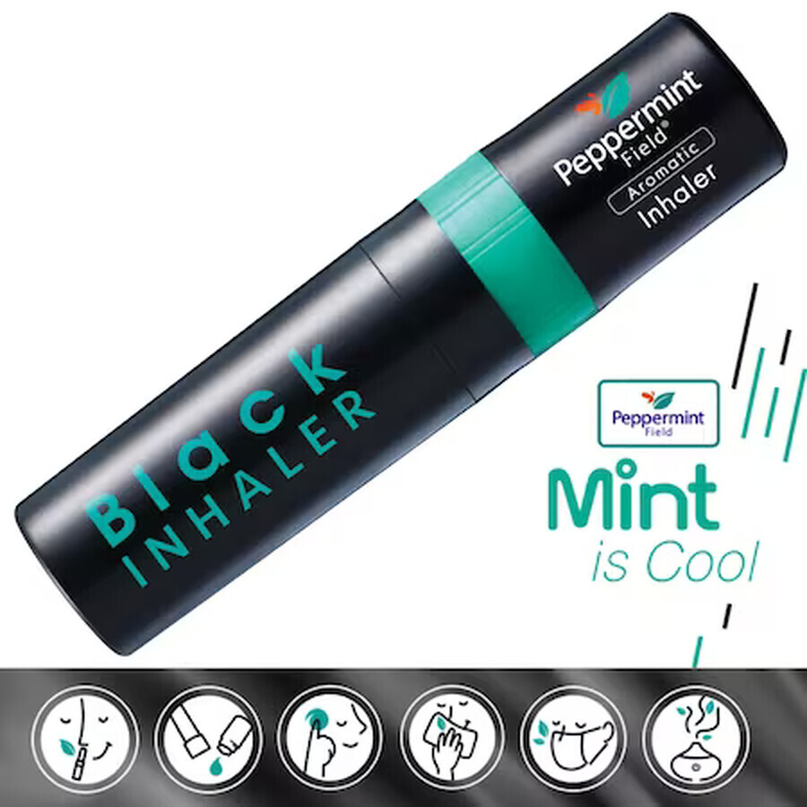 Menthe poivrée Champ noir Inhaler 2 en 1 Inhaler crayon nasal 2ml