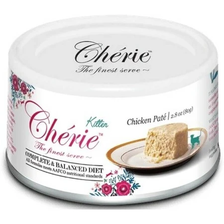 Cherie Kitten mousse de pui – hrană umedă completă pentru pisoi, 80 g