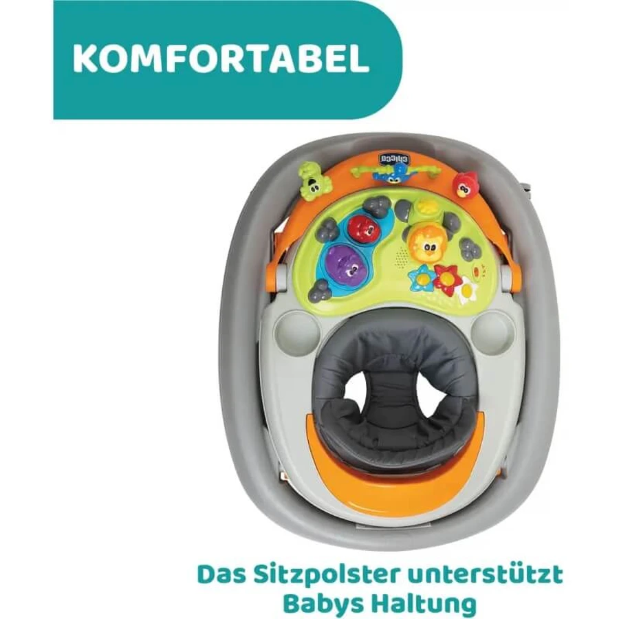 Chicco, cărucior de mers pentru copii Walky Talky, gri