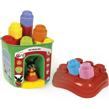 Clementoni Soft Clemmy – găleată Bing cu jucării moi de construit