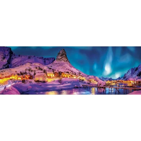 Clementoni Panorama colorful night over lofoten islands - puzzle da 1000 pezzi