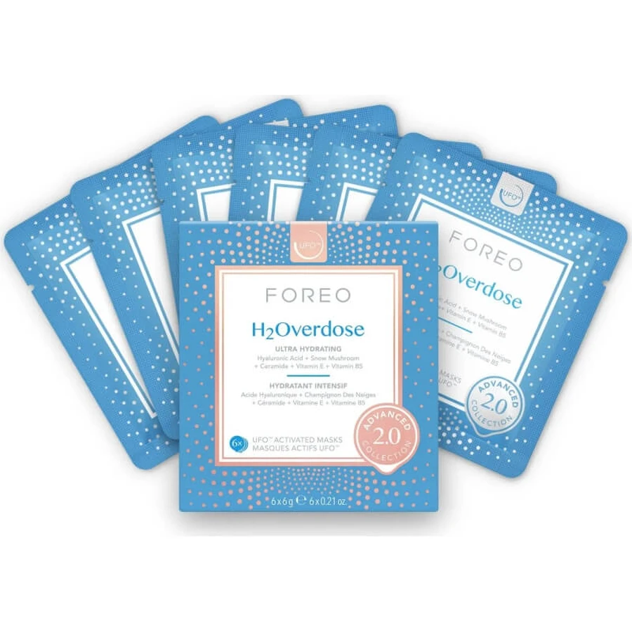 Foreo h2overdose 2.0 - 6 măști hidratante pentru UFO