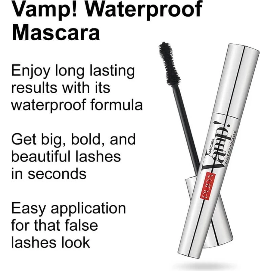 Pupa Vamp! Tusz do rzęs wodoodporny nr 001 Extra Black: ceny i cechy