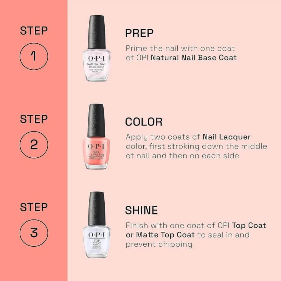Vernis à ongles Opi Base Coat - ntt10 ongle naturel