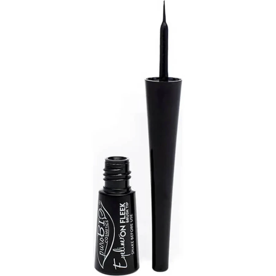 Purobio on fleek brush tip - eyeliner semi opaco - nero intenso