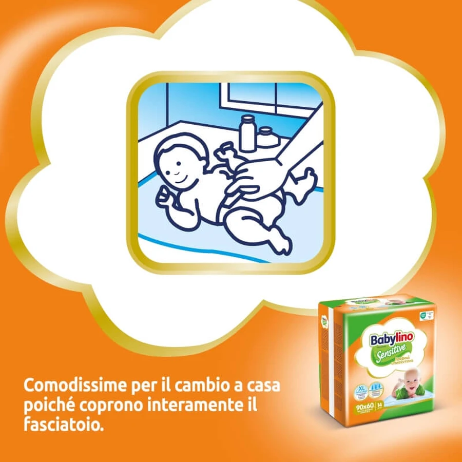 Babylino Sensitive - 14 paturi absorbante 90x60 cm
