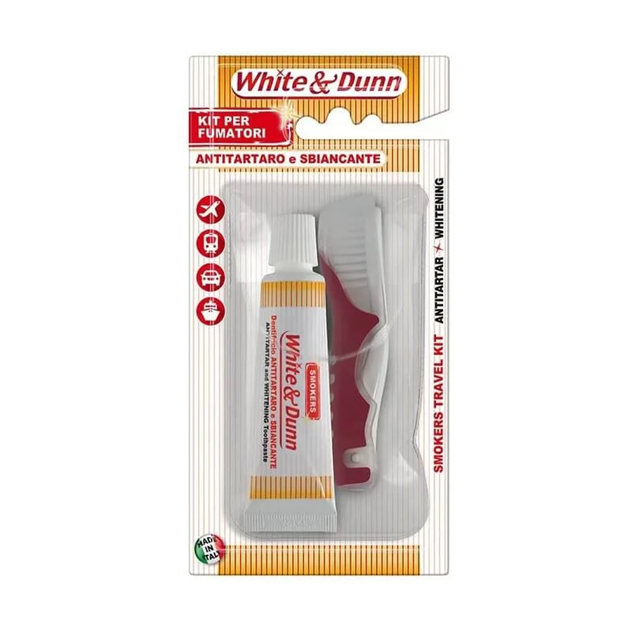 Piave White&amp;dunn – zestaw dla palaczy: szczoteczka do zębów + pasta do zębów 25 ml: ceny i cechy