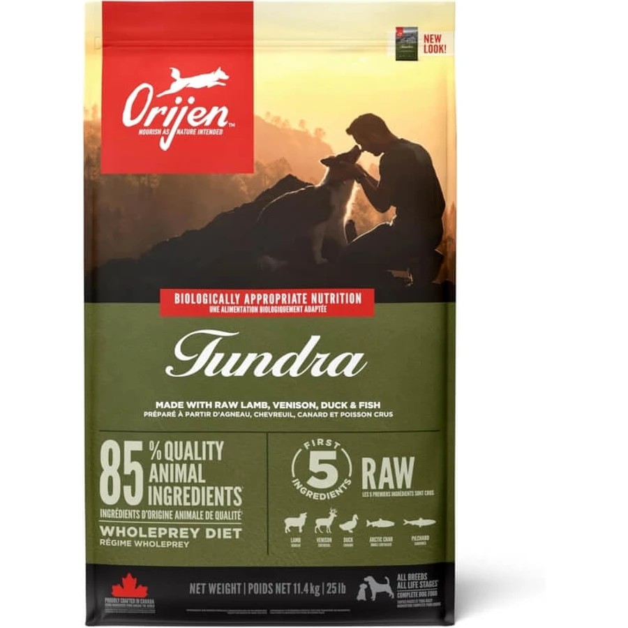 Orijen Tundra cu vânat și pește – hrană completă pentru câini de toate vârstele, 11,4 kg