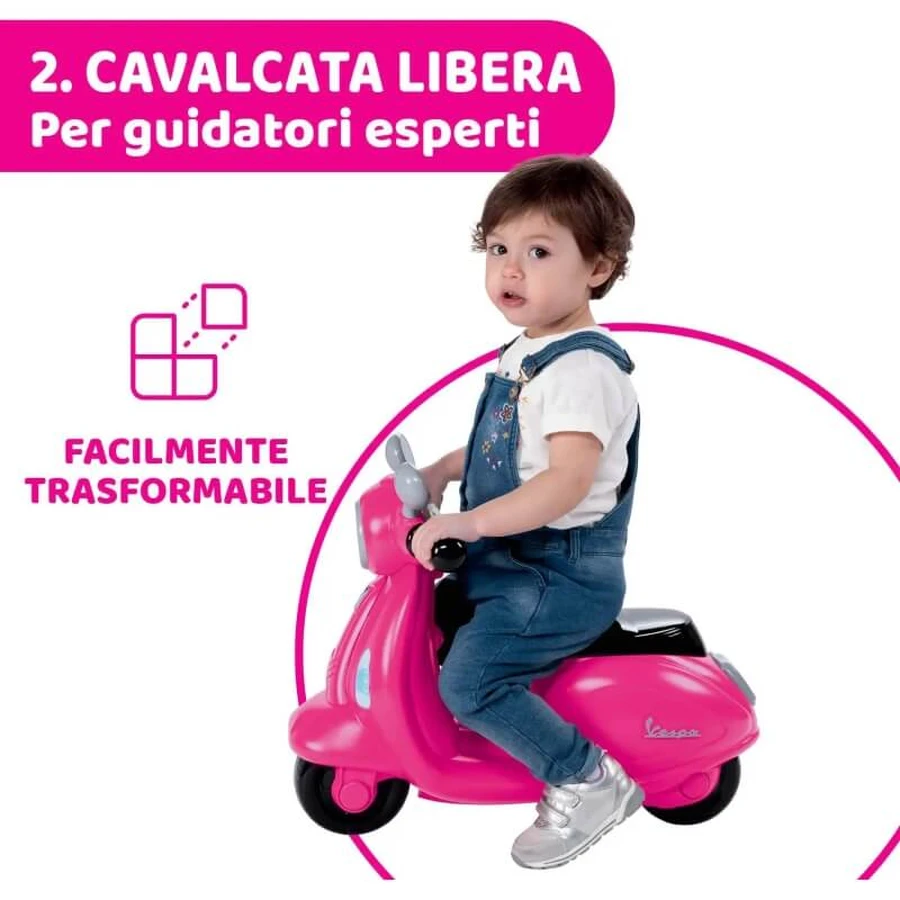 Chicco Pink Spring Vespa – jeździk dla dzieci w wieku 1–3 lat: ceny i cechy