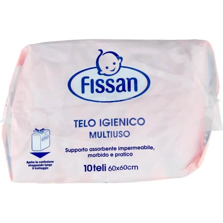 Fissan – chłonne, wielofunkcyjne podpaski higieniczne, 60 x 60 cm, 10 sztuk: ceny i cechy