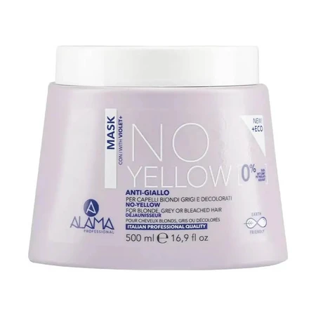 Alama No yellow - maschera anti-giallo per capelli biondi grigi e decolorati 500 ml