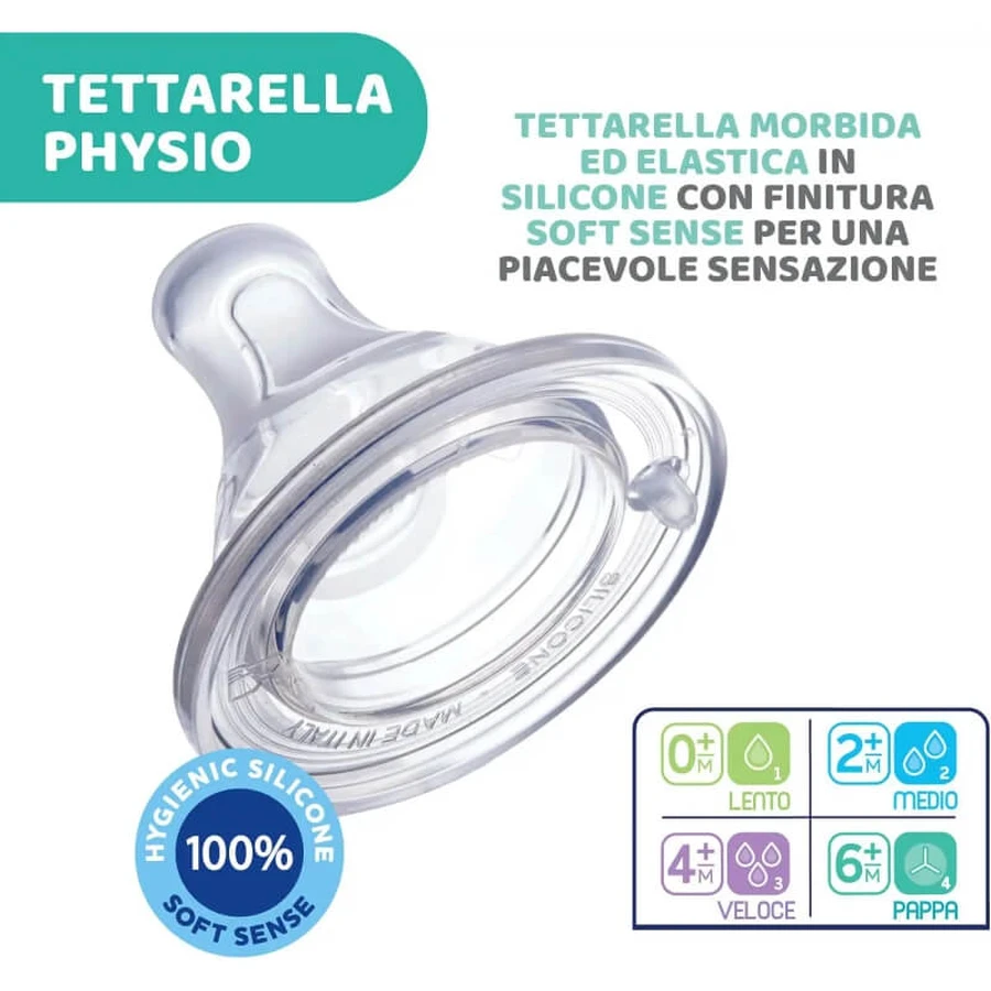 Chicco Perfect 5 - 300 ml Anti-koliekfles met snelle doorstroming, roze