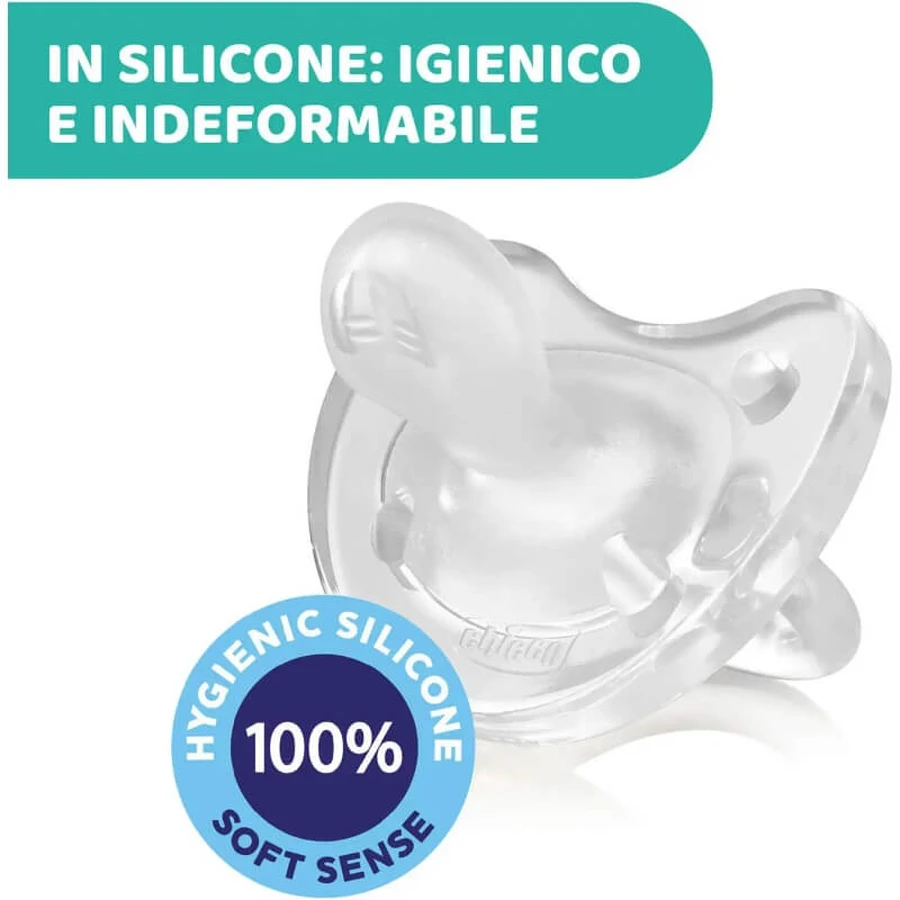 Sucette en silicone Chicco Physio Soft, 6 à 16 mois, 1 sucette