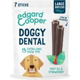 Edgard & Cooper Doggy Dental - Bâtonnets dentaires à base de plantes pour grands chiens, fraise et menthe, 255 g