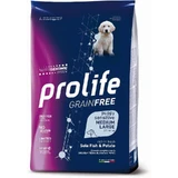 Prolife Grain-Free Puppy Sensitive Sole and Potatoes - Alimento completo para cachorros con sensibilidad (tamaño mediano/grande), 2,5 kg