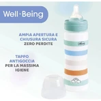 Chicco Well-being - Biberón de flujo rápido de 330 ml - Verde claro