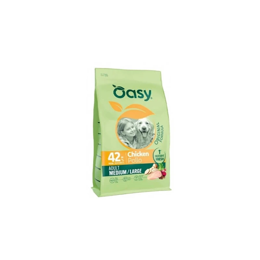 Oasy Original Formula Adult Medium-Large Chicken - Compleet droogvoer voor volwassen middelgrote en grote honden, 2 kg