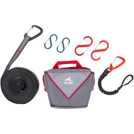 Sistemul de ancorare Kurgo Ridgeline – kit de ancorare cu tiroliană pentru câini, 9 m