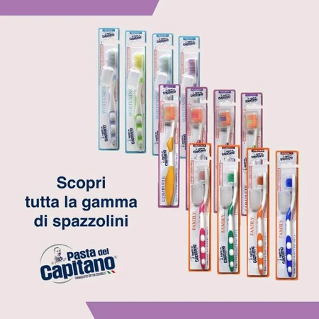 Pasta del capitano Complete - spazzolino con setole medie in colori assortiti